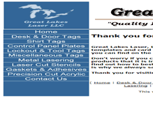 Tablet Screenshot of greatlakeslaserllc.com